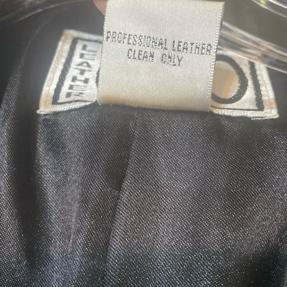 90’s CLIO Black Leather Blazer Jacket Size 10 - Picture 7 of 14